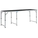 Masă de camping pliabilă, gri, 180 x 60 cm, aluminiu GartenMobel Dekor