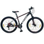 Bicicleta mountain bike 27.5 inch, schimbator 27 viteze, cadru aluminiu, frane mecanice, rosu, genio MultiMark GlobalProd