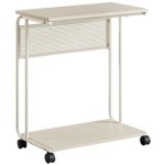 VASAGLE Masuta laterala laptop pe roti, 55x33x66 cm, stil industrial, crem Household NewTrend