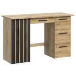 Birou Montana B120 cu 4 sertare si 1 usa, 120x45x76 cm, stejar craft si negru Household NewTrend