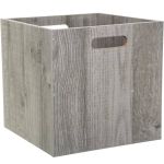 Cutie depozitare 5Five din lemn MDF, pentru raft, 30x30x30 cm, gri Household NewTrend