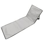 Sezlong de plaja pliabil, spatar cu cadru metalic, reglabil, 150x47 cm, gri Household NewTrend