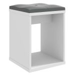 Taburet pentru toaleta cu sezut confortabil, 30x30x42 cm, alb Household NewTrend