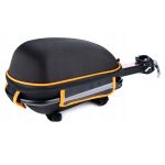 Geanta bicicleta cu prindere pe portbagaj tija sa 28x19x17 cm, 10L, poliester, borseta spate cu suport aluminiu, negru Household NewTrend