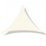 Prelata solara triunghiulara 300x300x300 cm, impermeabila, protectie UV, poliester 180g/mp, bej Household NewTrend