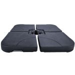 Suport baza umbrela 50x50x8 cm, set 4 elemente umplere cu apa sau nisip, manere metalice, plastic rezistent, negru Household NewTrend