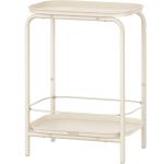 VASAGLE Masuta laterala 40x30x56 cm, cu 2 rafturi, otel rezistent la apa si zgarieturi, crem Household NewTrend