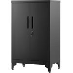 SONGMICS Dulap de birou multifunctional, din otel, 2 usi cu incuietoare, 40x60x90 cm, negru Household NewTrend