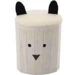 Taburet pentru copii, pliabil cu spatiu depozitare, 80kg, 28×34 cm, bej Household NewTrend