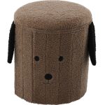 Taburet pentru copii, pliabil cu spatiu depozitare, 80kg, 28×34 cm, maro Household NewTrend