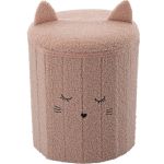 Taburet pentru copii, pliabil cu spatiu depozitare, 80kg, 28x34 cm, roz Household NewTrend