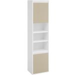 VASAGLE Dulap baie cu montare pe podea sau perete, 7 compartimente, 30x40x160 cm, alb bej Household NewTrend