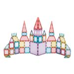 Set magnetic pentru constructii, 66 piese multicolor, plastic transparent, margini magnet MultiMark GlobalProd