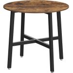 VASAGLE Masa rotunda de bucatarie sau living, stil industrial, 80 x 75 cm (diametru x inaltime), maro rustic Household NewTrend