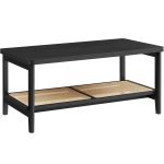 VASAGLE Masuta de cafea, din MDF, cu spatiu de depozitare pe 2 nivele, 55x100x45 cm, negru Household NewTrend