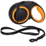 Lesa automata retractabila, pentru rase mari pana la 50kg, 500 cm, negru portocaliu Household NewTrend