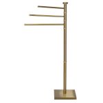 Suport cuier pentru prosoape cu 3 brate, inaltime 86cm, auriu lucios Household NewTrend