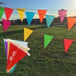 Banner stegulete, 48 steaguri multicolore, lungime ghirlanda 30 m, poliester MultiMark GlobalProd