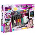 Kit pentru pictat si decorat unghiile, 7 markere, lampa, alimentare baterii, multicolor, 6+ MultiMark GlobalProd