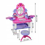 Set masuta toaleta si scaun pentru fetite, sunete si lumini, oglinda, uscator, accesorii cosmetice MultiMark GlobalProd