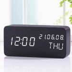 Ceas digital led, ora, data, temperatura, alarma, alimentare duala, mdf MultiMark GlobalProd