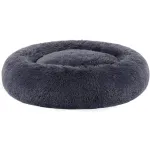 FEANDREA Pat pufos pentru caini si pisici, cu husa detasabila, lavabila, plus moale cu fir lung, 80 cm, gri inchis Household NewTrend