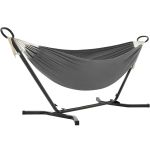 SONGMICS Hamac cu cadru metalic, reglabil la 5 inaltimi, maxim 240 kg, 300x90x95cm, gri Household NewTrend