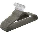 SONGMICS Set de 20 de umerase pentru haine, anti-alunecare cu catifea, bara de cravata si carlig pivotant, 43,5 cm, gri Household NewTrend