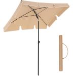 SONGMICS Umbrela terasa gradina sau plaja, cu inclinare, husa, 200x125cm, taupe Household NewTrend