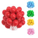 Set 100 baloane petrecere, material latex, forma ovala 30 cm culoare multicolor MultiMark GlobalProd