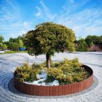 Palisada gradina, gardulet decorativ 24x100 cm, imbinari ascunse, maro MultiMark GlobalProd