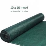 Plasa umbrire, 10x10 m, grad umbrire 40%, densitate 50 g/mp, hdpe MultiMark GlobalProd