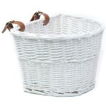 Cos frontal pentru bicicleta, prindere curele, 21x36x24 cm, detasabil, ratan, alb MultiMark GlobalProd