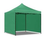 Cort gradina quick tent, 3x3x3 m, 3 pereti laterali, structura metalica, impermeabil, verde MultiMark GlobalProd