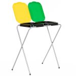 Cos de gunoi selectiv cu 2 compartimente, cadru metalic si capace PP, 68x42x75 cm Household NewTrend