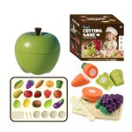 Joc taiat legume si fructe, 23 piese, fixare cu velcro, cutit, tocator, farfurii MultiMark GlobalProd