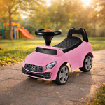 Masinuta ride-on, sezut ergonomic cu spatar, volan, 66x29x36 cm, roz MultiMark GlobalProd