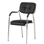 Scaun sala de conferinta, tapiterie piele eco, cadru cromat, inaltime 85 cm MultiMark GlobalProd