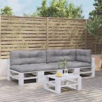 Perne pentru paleți, 5 buc., gri, material textil GartenMobel Dekor