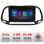 Navigatie Fiat Doblo 2015-2018 E-DOBLO15 Octa Core cu Android Radio Bluetooth Internet GPS WIFI DSP 4+64GB 4G RESIGILAT CarStore Technology