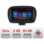 Navigatie Fiat 500 2014- E-539 Octa Core cu Android Radio Bluetooth Internet GPS WIFI DSP 4+64GB 4G RESIGILAT CarStore Technology