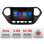Navigatie Hyundai I10 2013-2019 E-HY38 Octa Core cu Android Radio Bluetooth Internet GPS WIFI DSP 4+64GB 4G RESIGILAT CarStore Technology