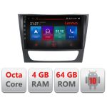 Navigatie Mercedes W211 W219 E-090 Octa Core cu Android Radio Bluetooth Internet GPS WIFI DSP 4+64GB 4G RESIGILAT CarStore Technology