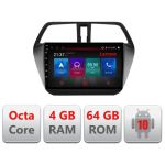 Navigatie Suzuki S-Cross E-337 Octa Core cu Android Radio Bluetooth Internet GPS WIFI DSP 4+64GB 4G RESIGILAT CarStore Technology