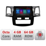 Navigatie Toyota Hilux 2008-2014 E-143 Octa Core cu Android Radio Bluetooth Internet GPS WIFI DSP 4+64GB 4G RESIGILAT CarStore Technology