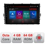 Navigatie VW 2DIN 2018- E-933 Octa Core cu Android Radio Bluetooth Internet GPS WIFI DSP 4+64GB 4G RESIGILAT CarStore Technology