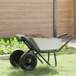 Înlocuire tavă pentru roabă Argintiu 88 x 60 x 32 cm Oțel GartenMobel Dekor