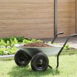 Înlocuire tavă pentru roabă Argintiu 90 x 63 x 28 cm Oțel GartenMobel Dekor