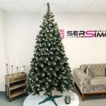 Brad artificial Christmas Deluxe by Sersimo, Crystal nins cu merisoare, 2D, 250cm Household NewTrend