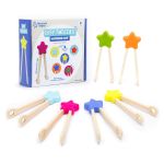 Set 6 pensete din lemn PlayLearn Toys